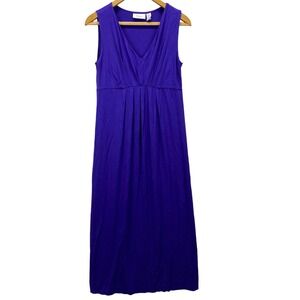 Chicos Purple V Neck Sleeveless Maxi Dress Size 1 (US 8 Med)